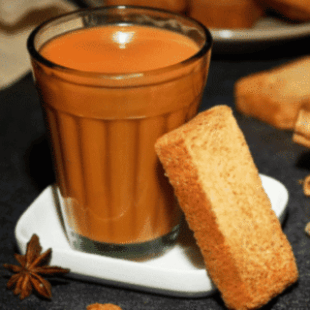 Hot Indian chai in glass – chai in Indore at a cozy cafe in Vijay Nagar