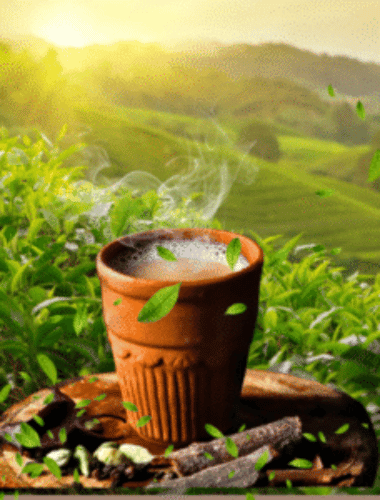 Freshly brewed Indian chai with tea leaves – best chai in Vijay Nagar and Indore